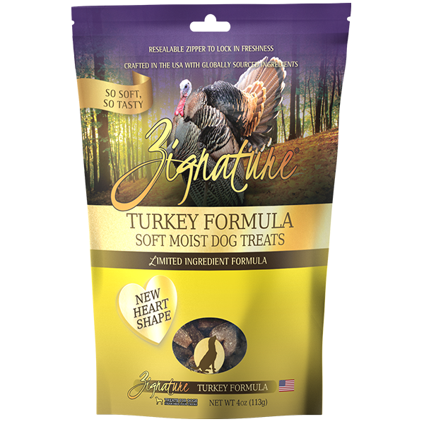 Zignature Soft Moist Turkey Dog Treats 4oz