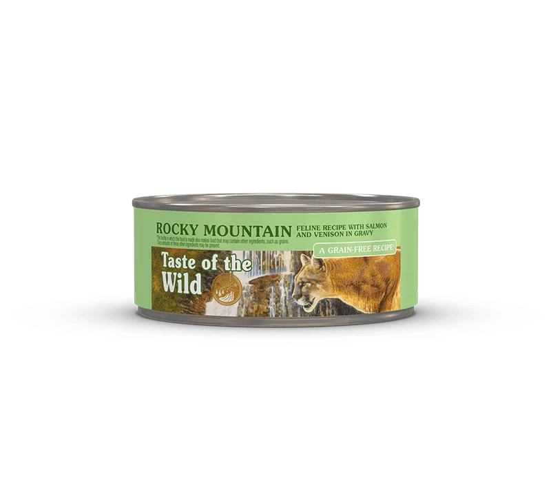 Taste of the Wild Rocky Mountain Feline Cat Food Recipe with Salmon & Venison in Gravy 5.5 oz