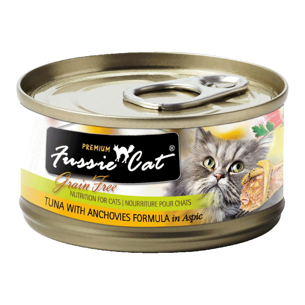 Fussie Cat Black Label Tuna with Anchovy in Aspic 2.82oz