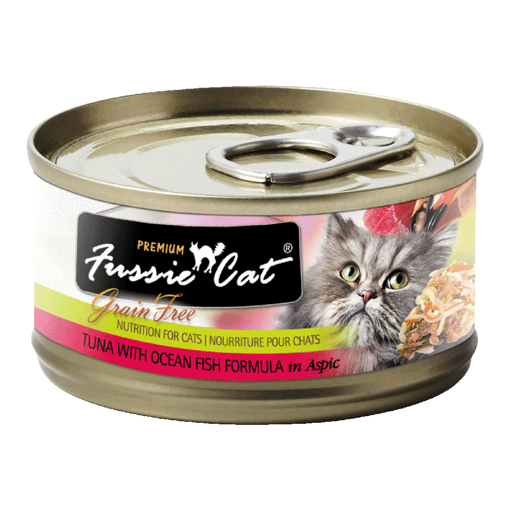 Fussie Cat Black Label Tuna with Ocean Fish in Aspic 2.82oz