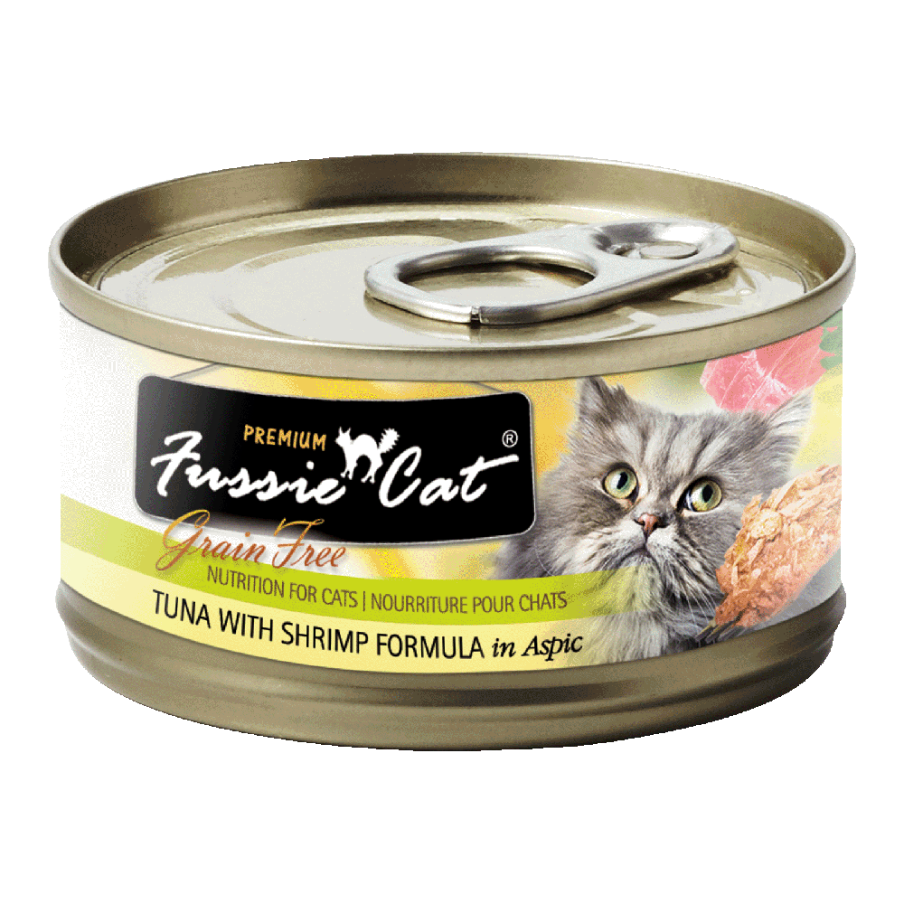Fussie Cat Black Label Tuna with Shrimp in Aspic 2.82oz