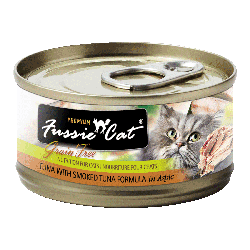 Fussie Cat Black Label Tuna with Smoked Tuna in Aspic 2.82oz