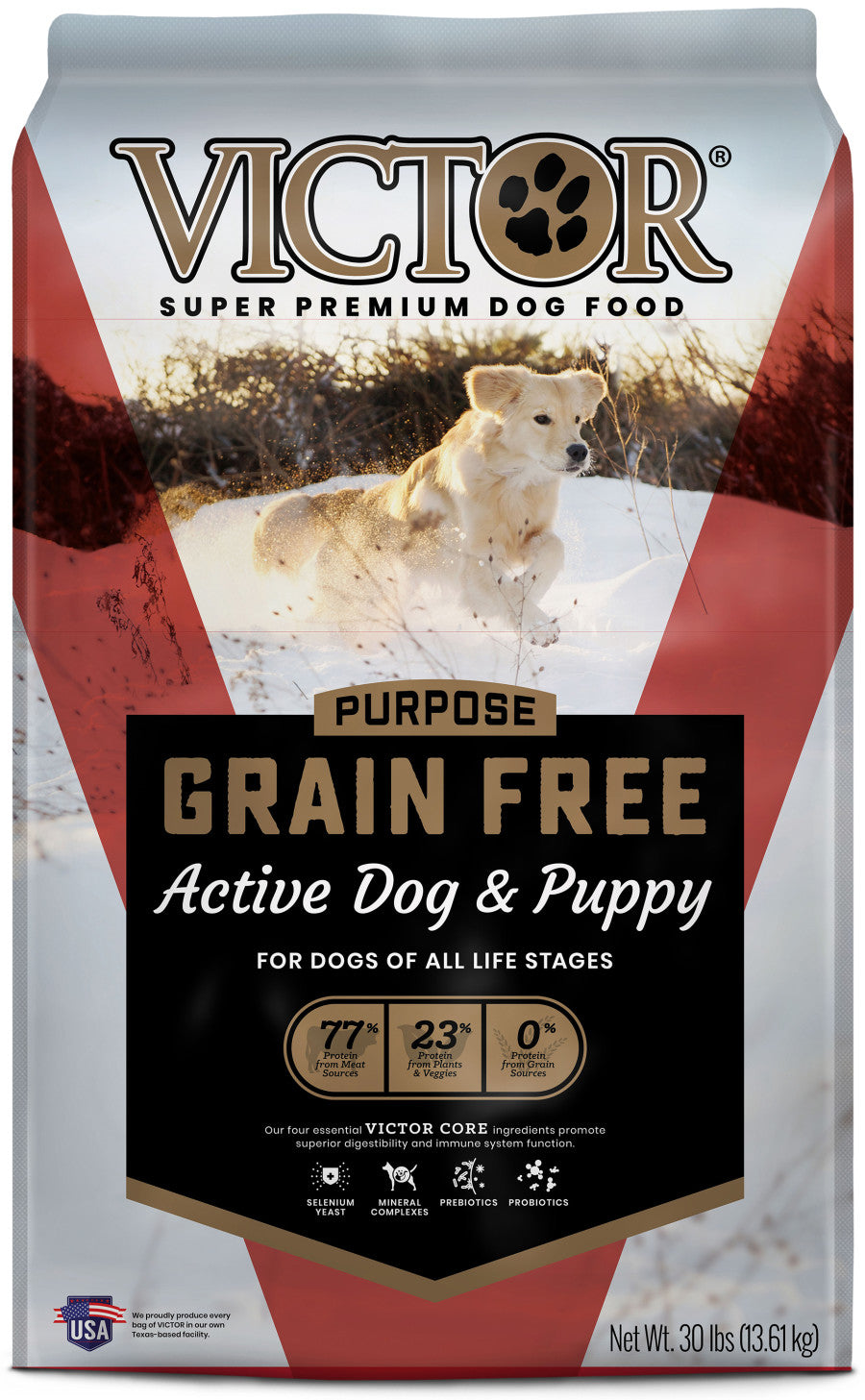Victor Super Premium Dog Food Purpose Grain Free Active Dog & Puppy Dry Dog Food 30 lb