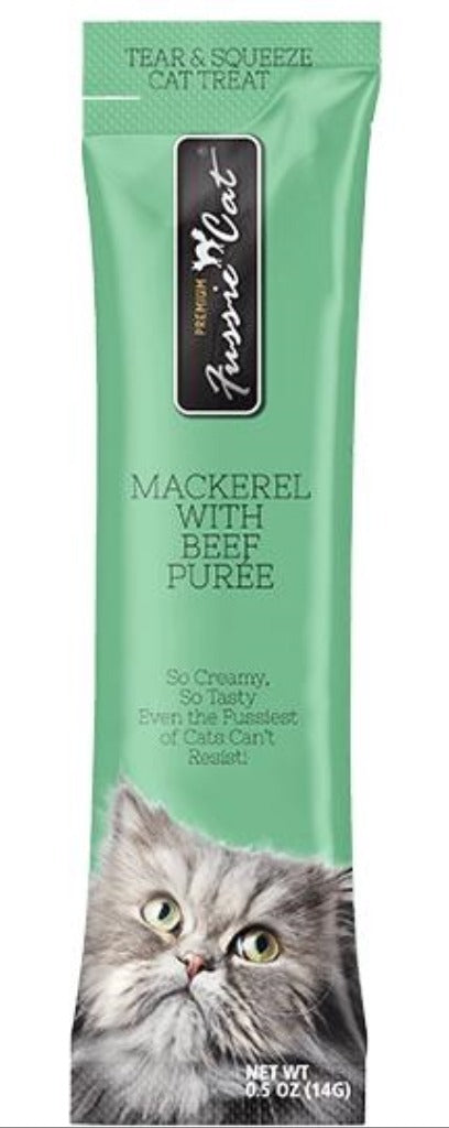 Fussie Cat Mackerel w/ Beef Puree 0.5oz