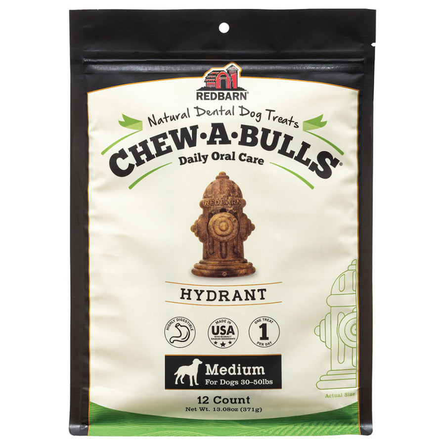Redbarn Pet Products Chew-A-Bulls Dental Dog Treat Hydrant