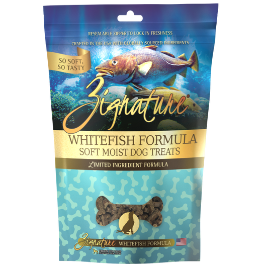 Zignature Soft Moist Whitefish Dog Treats 4oz