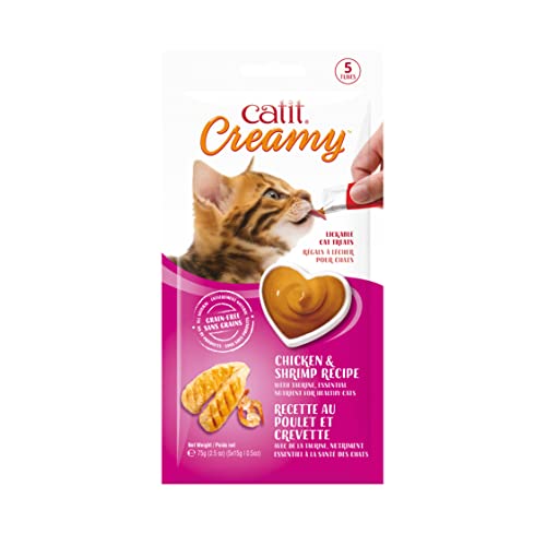 Catit Creamy Lickable Cat Treat Chicken & Shrimp 5 Pack
