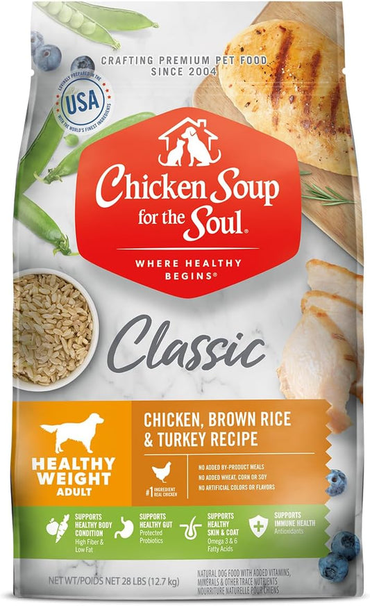Chicken Soup for the Soul All Natural Premium Weight Care Adult Dry Dog Food Chicken, Turkey & Brown Rice