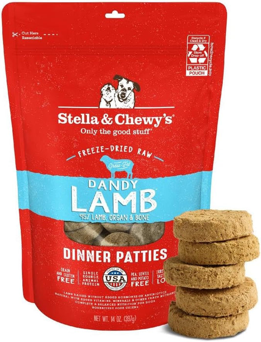 Stella & Chewy's Freeze-Dried Raw Dinner Patties Dandy Lamb Recipe Dog Food