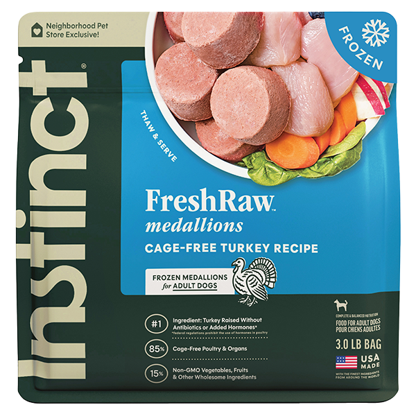 Instinct Dog FreshRaw Medallions Turkey 3 lb