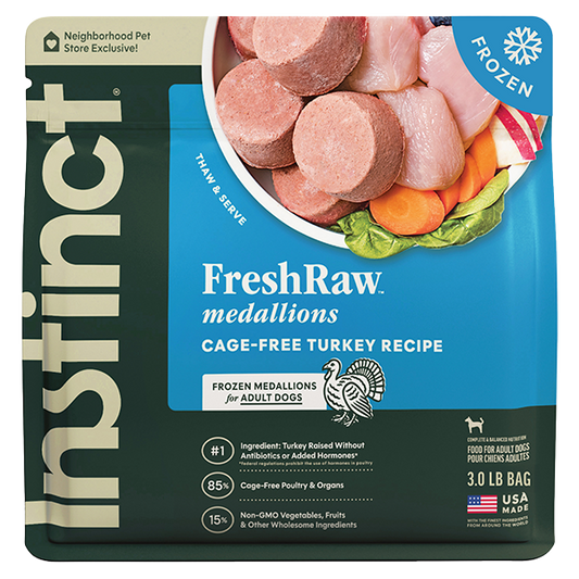 Instinct Dog FreshRaw Medallions Turkey 3 lb