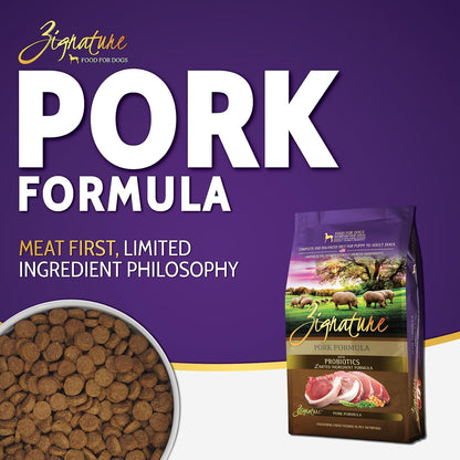 Zignature Pork Formula Dry Dog Food
