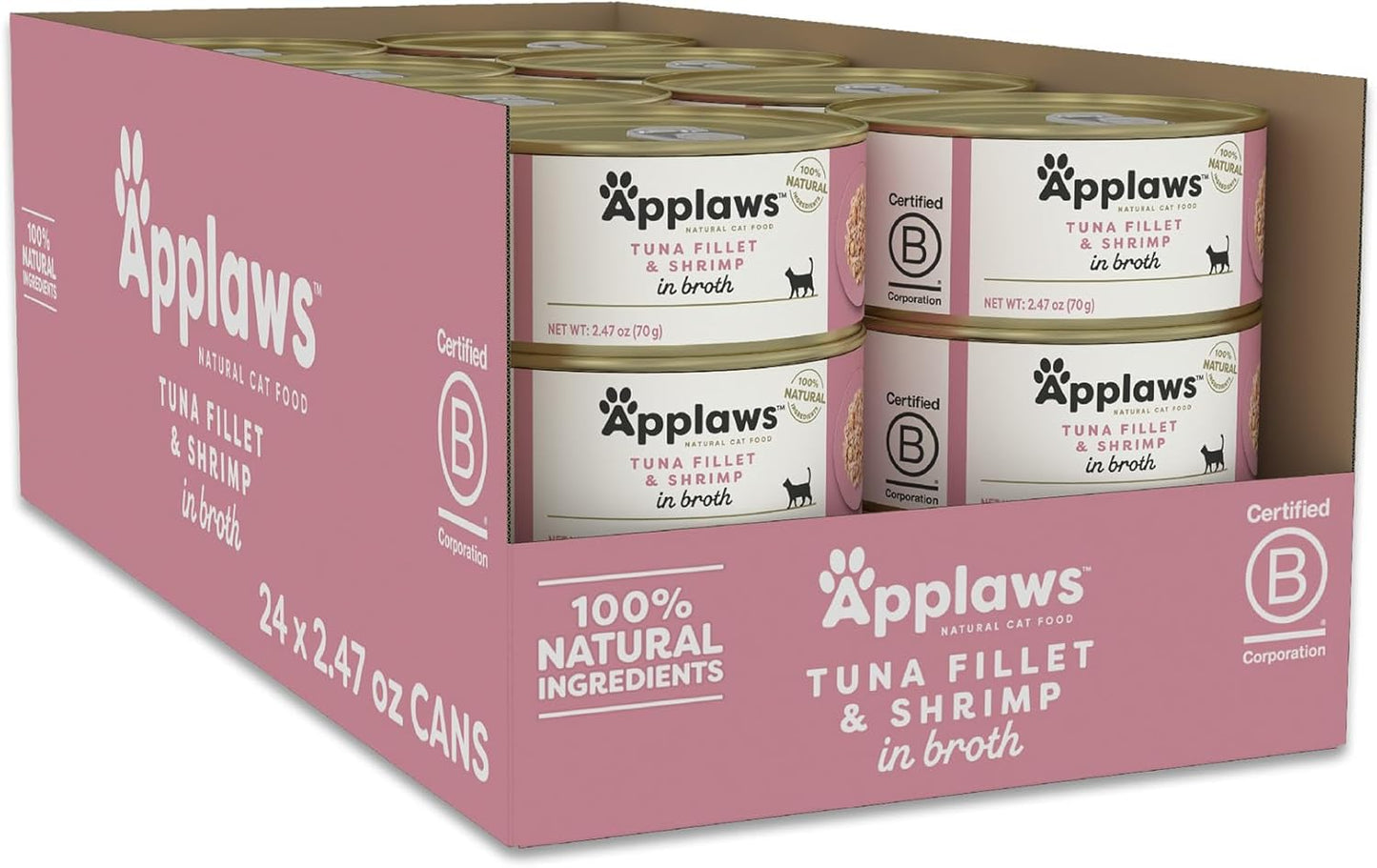 Applaws Tuna Fillet And Prawn, 24-2.47-Ounce Can
