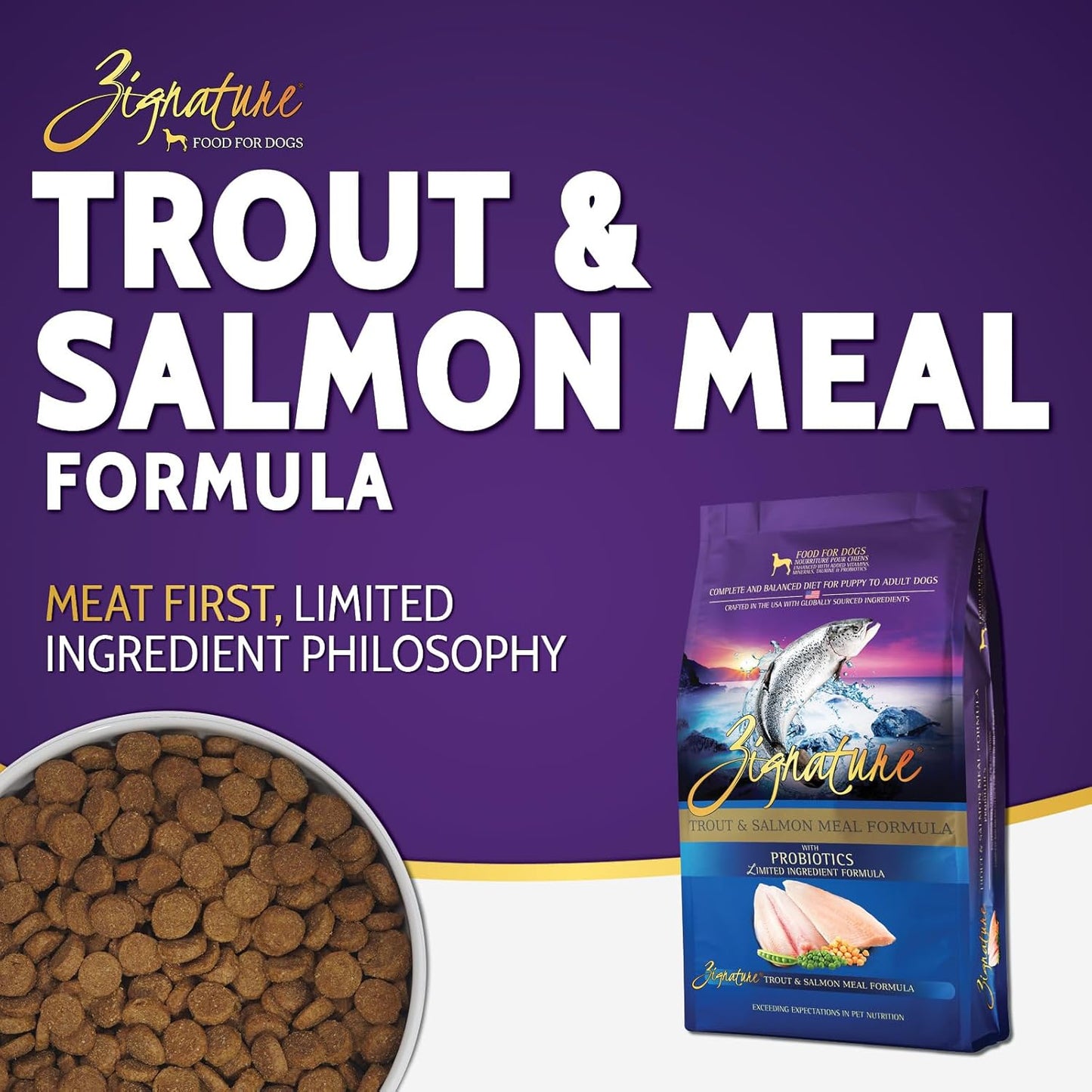 Zignature Wild Trout & Salmon Formula Dry Dog Food 25lb