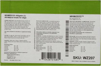 Whimzees Paragon Alligator Dental Chews for Large Dogs