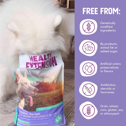 Health Extension Grain Free Venison & Sweet Potato Dry Dog Food