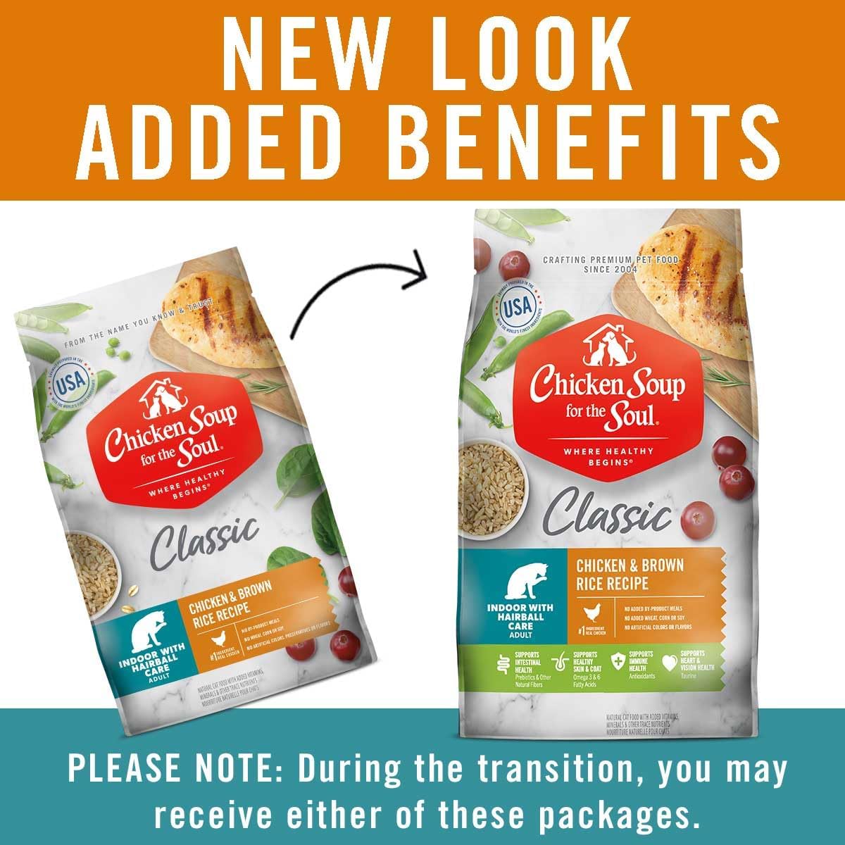 Chicken Soup For The Soul Classic Dry Indoor Adult Cat Food, Chicken & Brown Rice Recipe