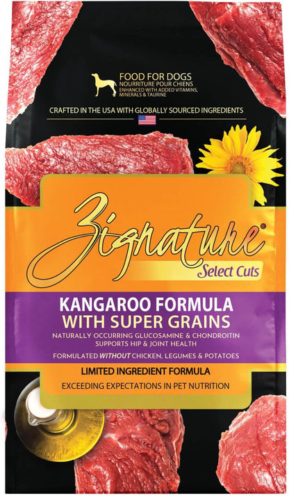 Zignature Select Cuts Kangaroo Formula Dog food