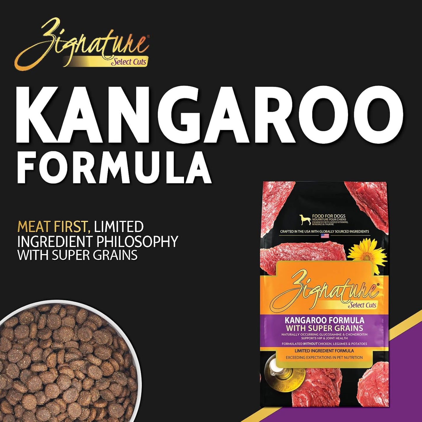 Zignature Select Cuts Kangaroo Formula Dog food