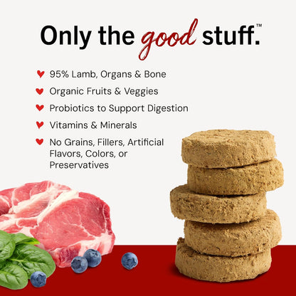 Stella & Chewy's Freeze-Dried Raw Dinner Patties Dandy Lamb Recipe Dog Food