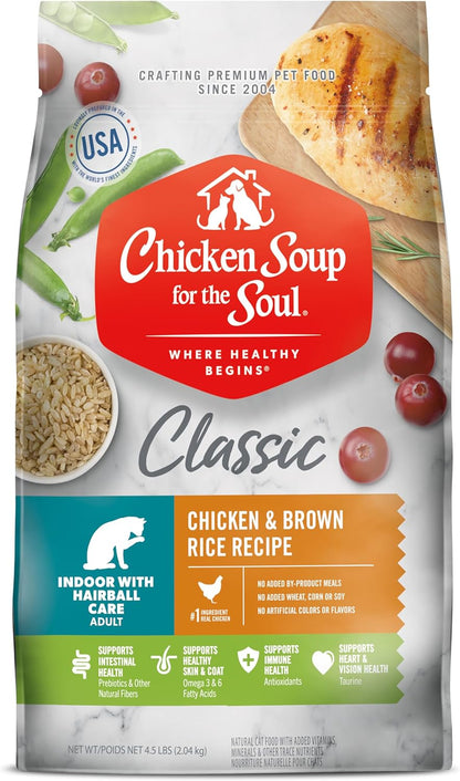 Chicken Soup For The Soul Classic Dry Indoor Adult Cat Food, Chicken & Brown Rice Recipe