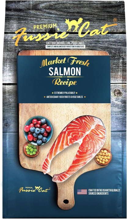 Fussie Cat Market Fresh Salmon Meal Formula Grain-Free Dry Cat Food 4lb