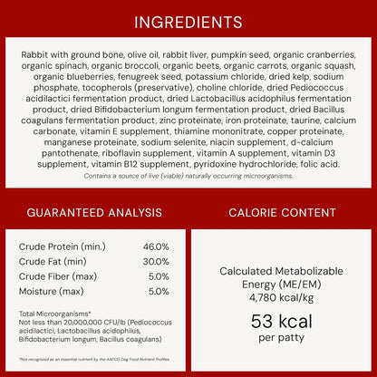 Stella & Chewy's Freeze-Dried Raw Absolutely Rabbit Dinner Patties Dog Food