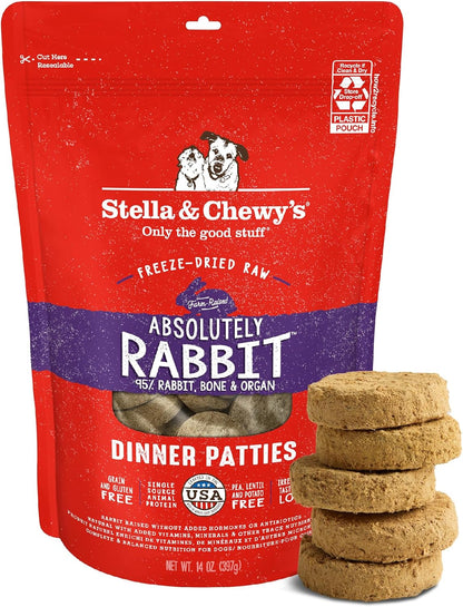 Stella & Chewy's Freeze-Dried Raw Absolutely Rabbit Dinner Patties Dog Food