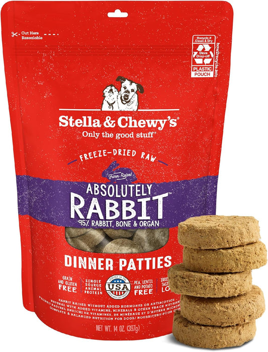 Stella & Chewy's Freeze-Dried Raw Absolutely Rabbit Dinner Patties Dog Food