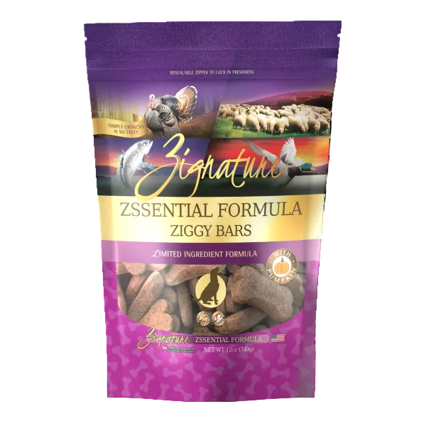 Zignature Ziggy Bars Zssentials Dog Treats 12oz