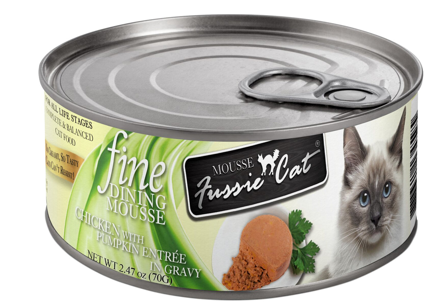 Fussie Cat Fine Dining Mousse Chicken with Pumpkin Entrée 2.47oz