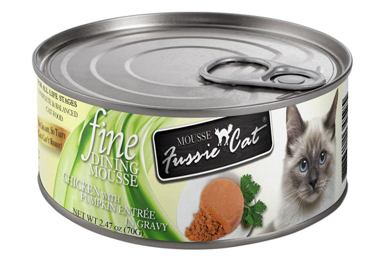 Fussie Cat Fine Dining Mousse Chicken with Pumpkin Entrée 2.47oz