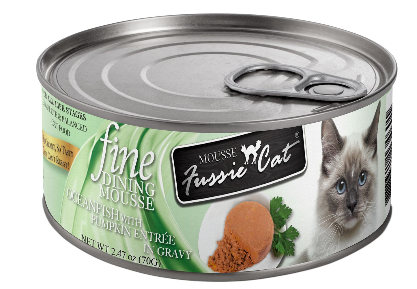 Fussie Cat Fine Dining Mousse Oceanfish with Pumpkin Entrée 2.47oz
