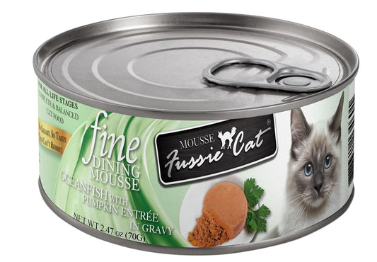 Fussie Cat Fine Dining Mousse Oceanfish with Pumpkin Entrée 2.47oz