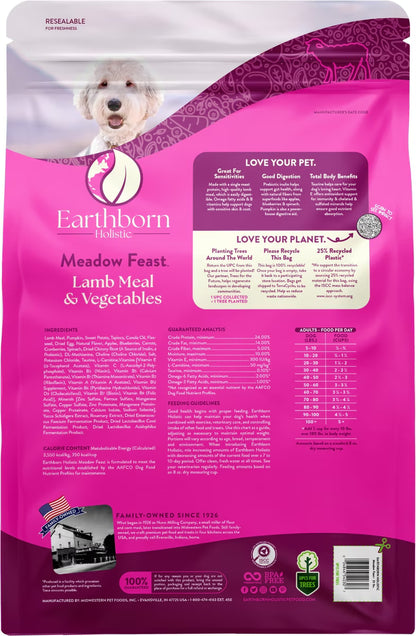 Earthborn Holistic Meadow Feast Lamb Meal & Vegetables Grain-Free Dry Dog Food