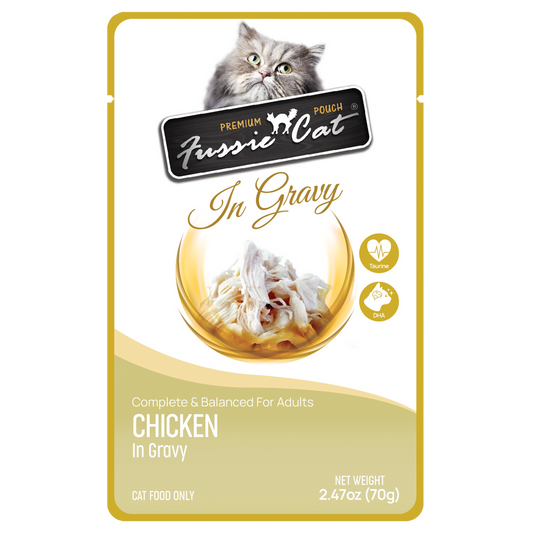 Fussie Cat Premium Chicken in Gravy Pouch 2.47oz