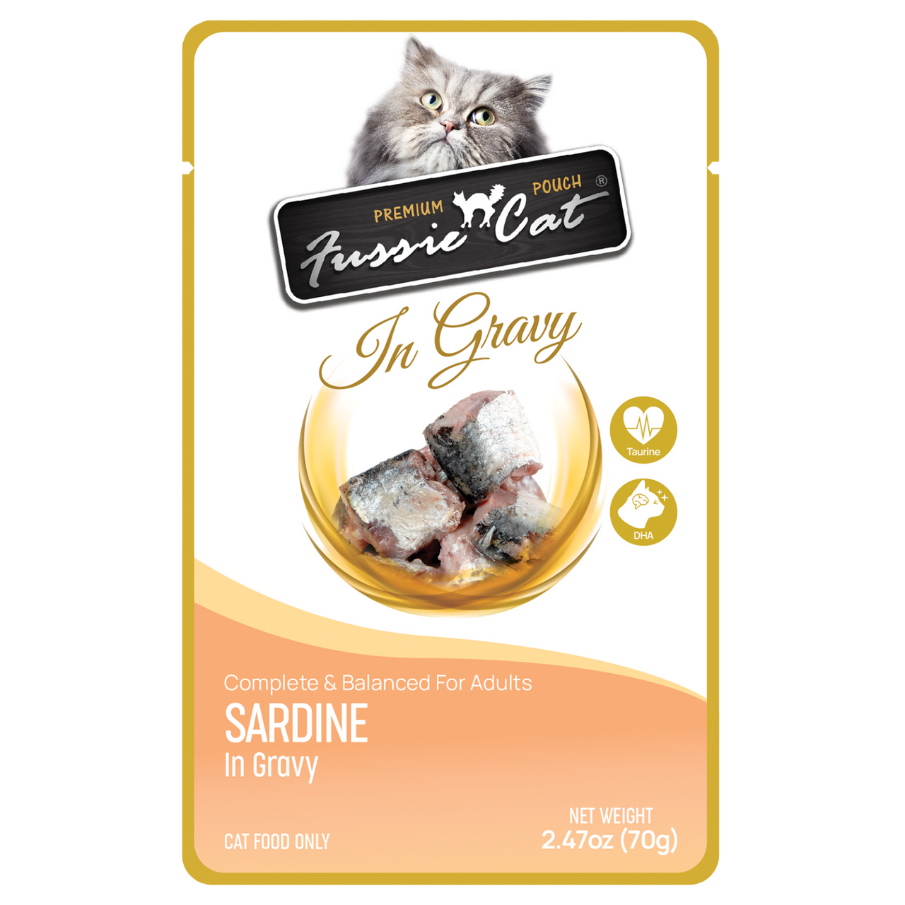 Fussie Cat Premium Sardine in Gravy Pouch 2.47oz