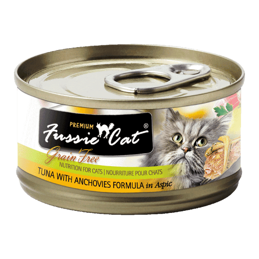 Fussie Cat Black Label Tuna with Anchovy in Aspic 2.82oz