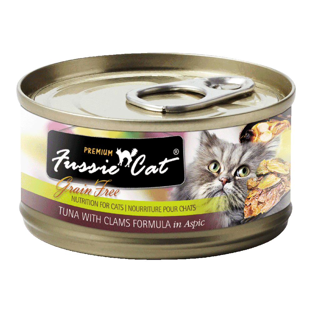 Fussie Cat Black Label Tuna with Clams in Aspic 2.82oz