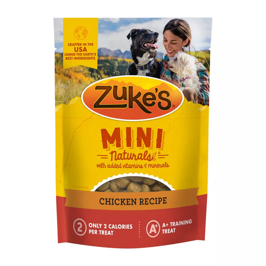 Zuke’s Mini Naturals Chicken Flavor Recipe Training Adult Dog Treats