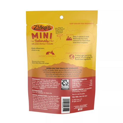 Zuke’s Mini Naturals Chicken Flavor Recipe Training Adult Dog Treats
