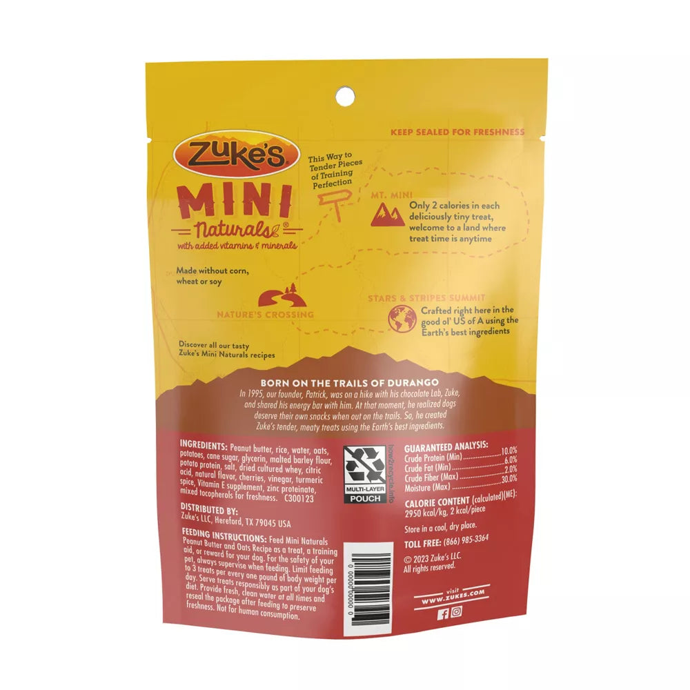 Zuke’s Mini Naturals Peanut Butter & Oats Recipe Training Adult Dog Treats