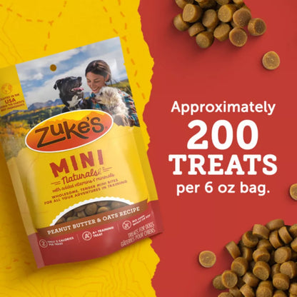 Zuke’s Mini Naturals Peanut Butter & Oats Recipe Training Adult Dog Treats