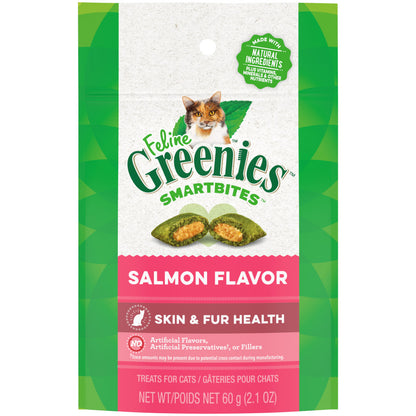 Greenies Feline SmartBites Skin & Fur Crunchy & Soft Adult Cat Treats