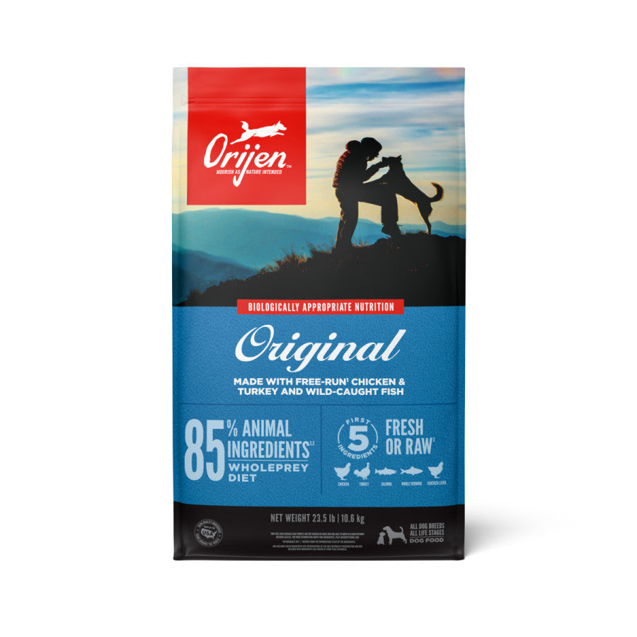 Orijen Original Grain Free Fresh or Raw Dry Dog Food Chicken, Turkey & Fish