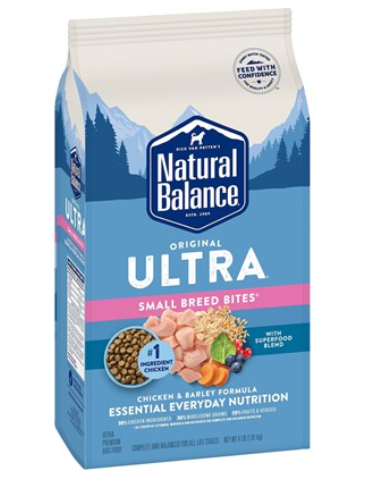 Natural Balance Original Ultra Chicken & Barley Formula Small Breed Bites Dry Dog Food