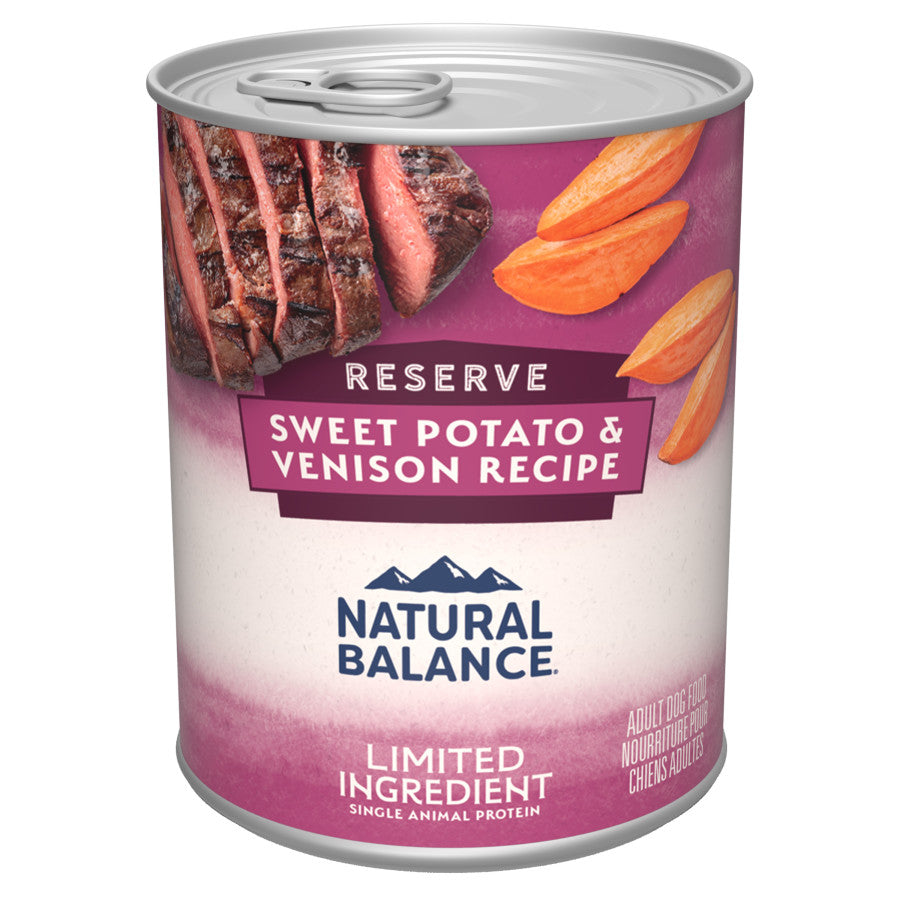 Natural Balance Limited Ingredient Venison & Sweet Potato Canned Dog Food 13oz, 6-Pack
