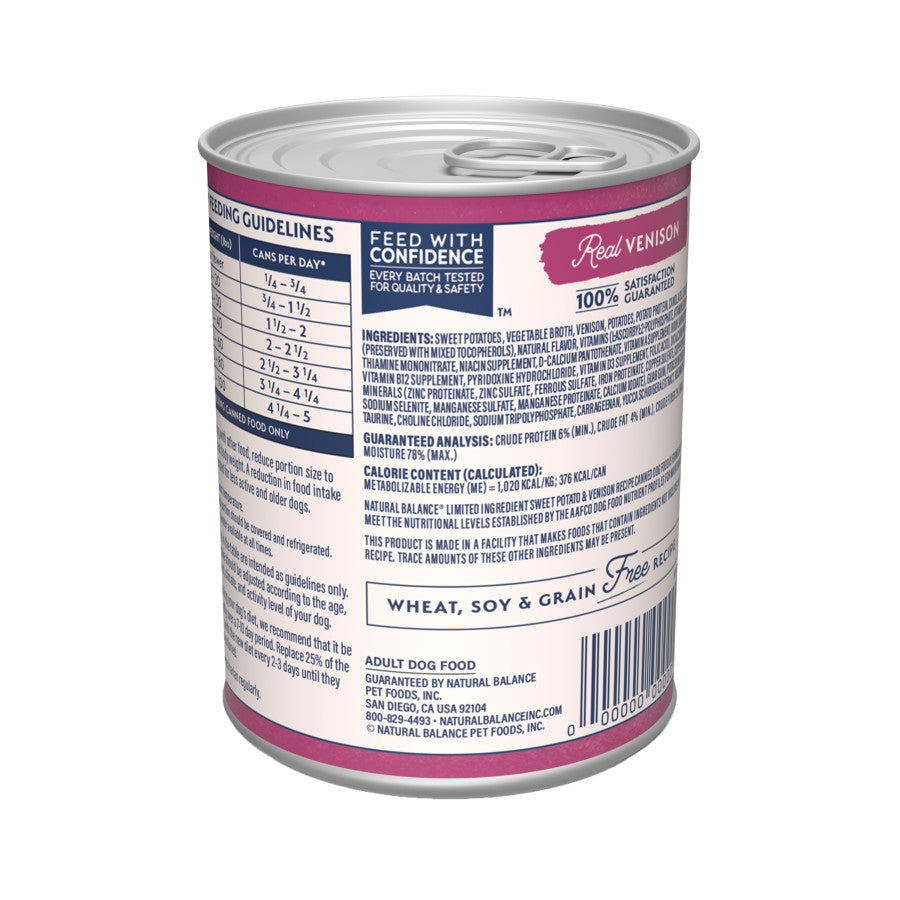 Natural Balance Pet Foods Limited Ingredient Canned Dog Food