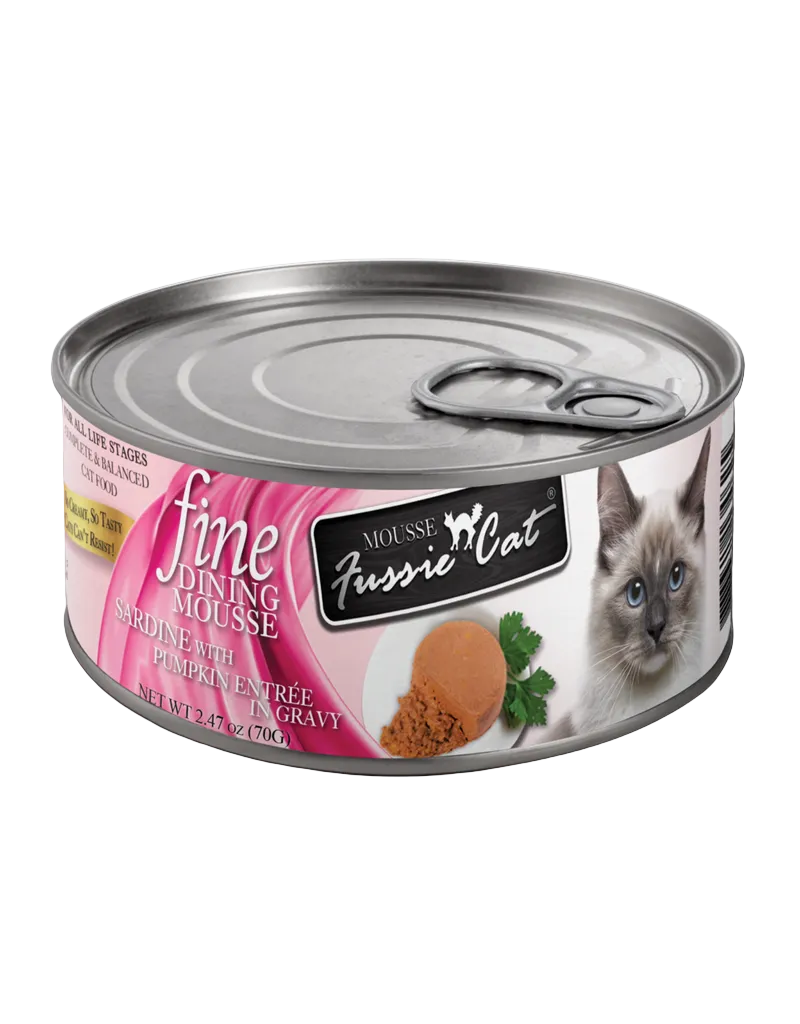 Fussie Cat Fine Dining Mousse Sardine with Pumpkin Entrée 2.47oz