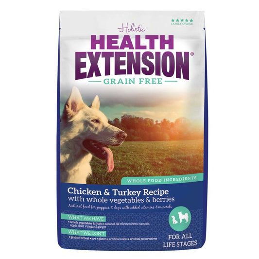 Health Extension Grain Free Dry Dog Food Chicken & Turkey 23.5 lb